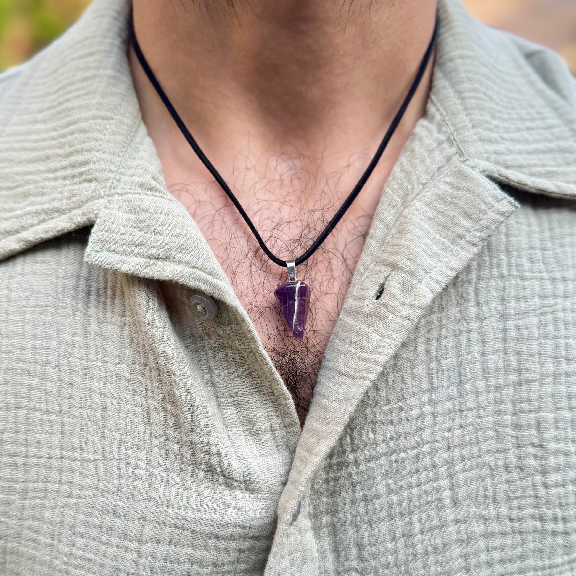 Amethyst Edge Pendant