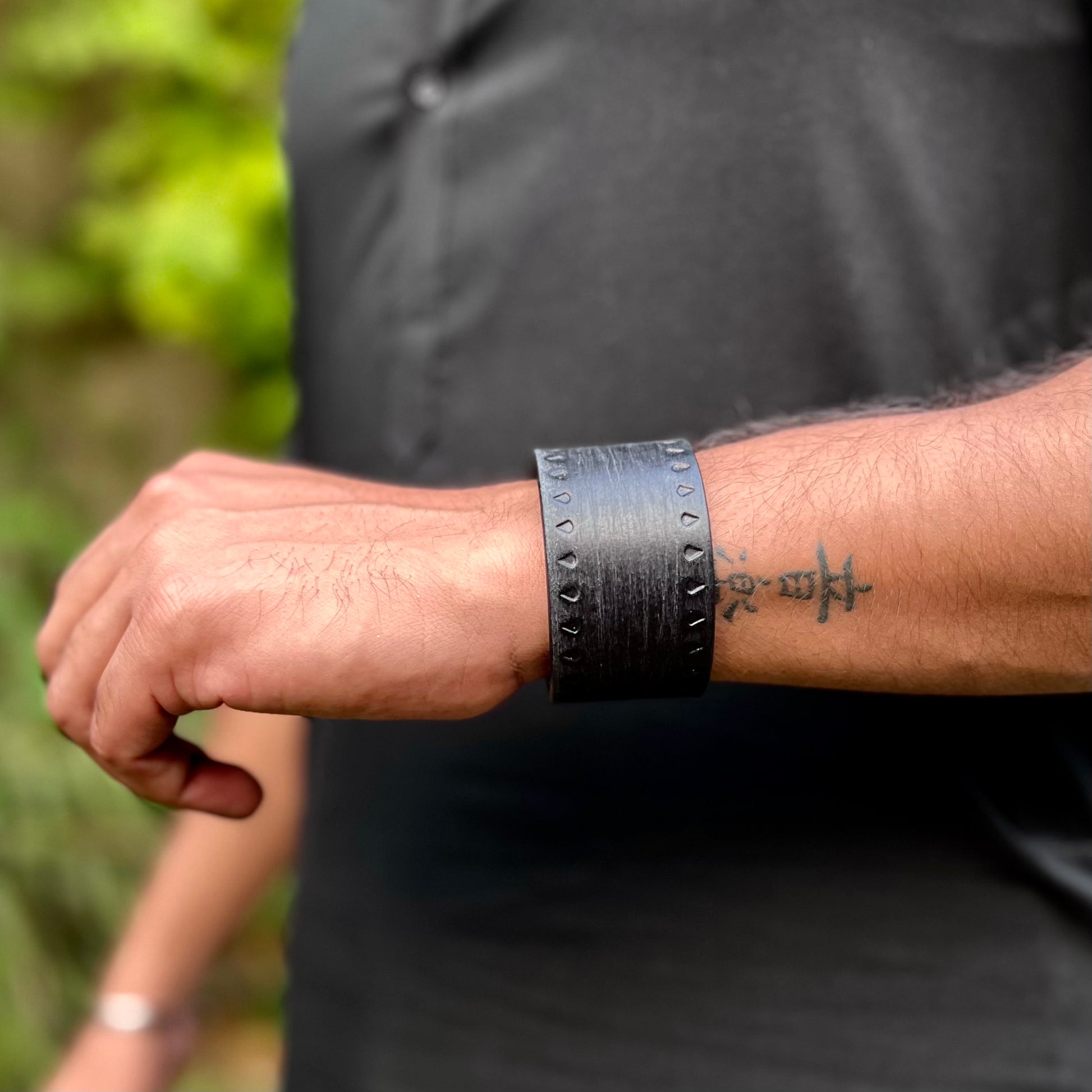 Blackout Leather Bracelet