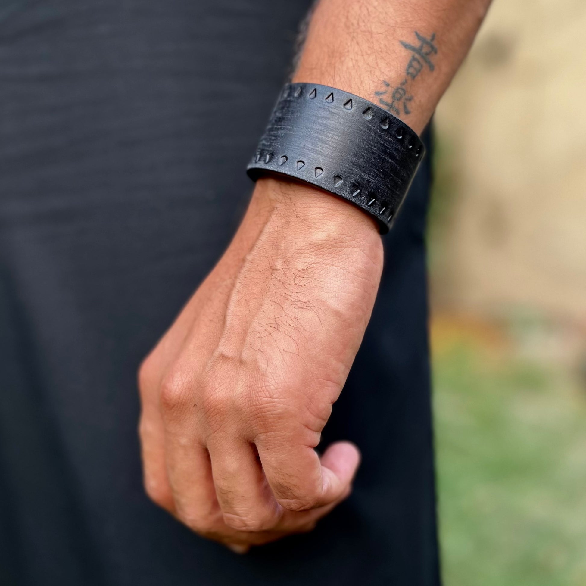 Blackout Leather Bracelet